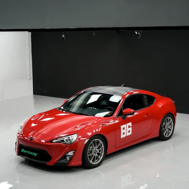 Ravoony Plus Glossy Crystal Ferrari Red Vinyl Car Wrap