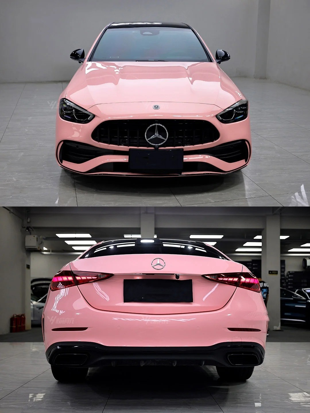 Ravoony Plus PET Gloss Crystal Peach Pink Car Vinyl Wrap