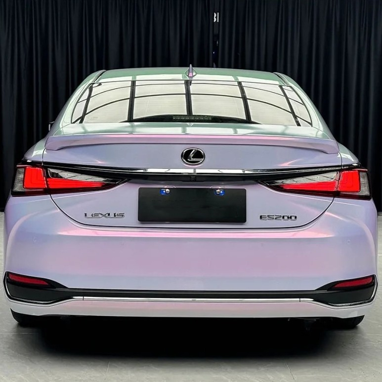 Ravoony Plus PET Glossy Glitter Starry Pink Car Vinyl Wrap