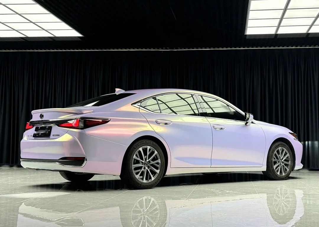 Ravoony Plus PET Glossy Glitter Starry Pink Car Vinyl Wrap