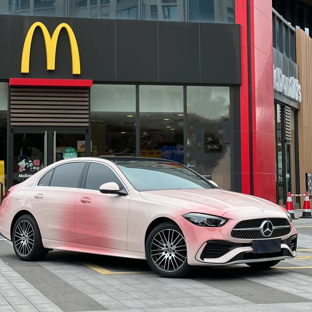 Ravoony Plus Customized Spring Peach Pink Car Wrap