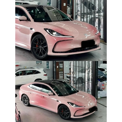 Ravoony Plus Customized Spring Peach Pink Car Wrap 02