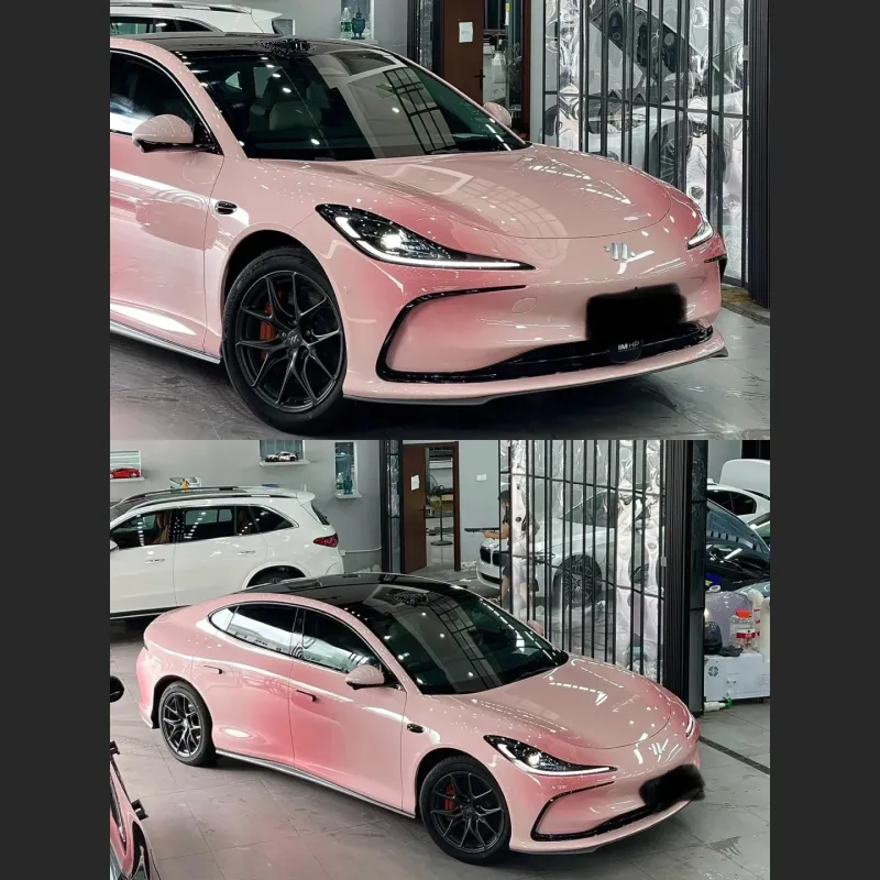 Ravoony Plus Customized Spring Peach Pink Car Wrap
