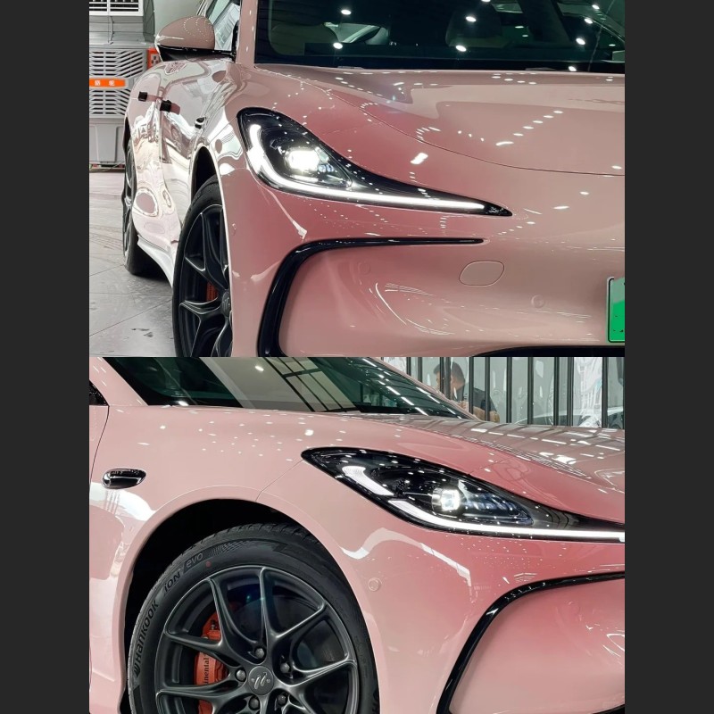 Ravoony Plus Customized Spring Peach Pink Car Wrap