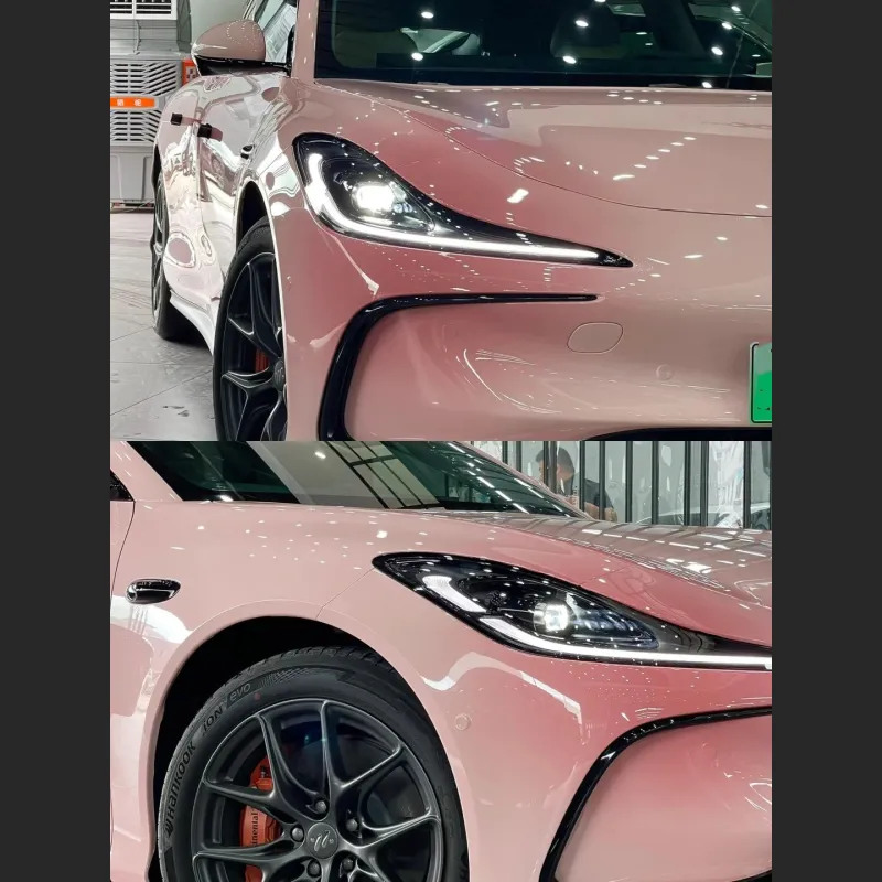 Ravoony Plus Customized Spring Peach Pink Car Wrap