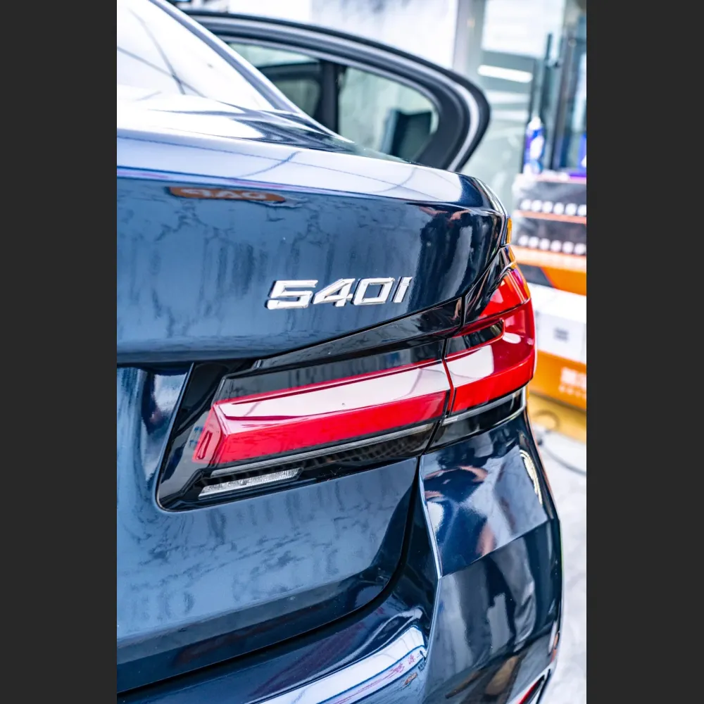 Ravoony Basic Gloss Diamond Black Fantasy Blue Car Vinyl Wrap