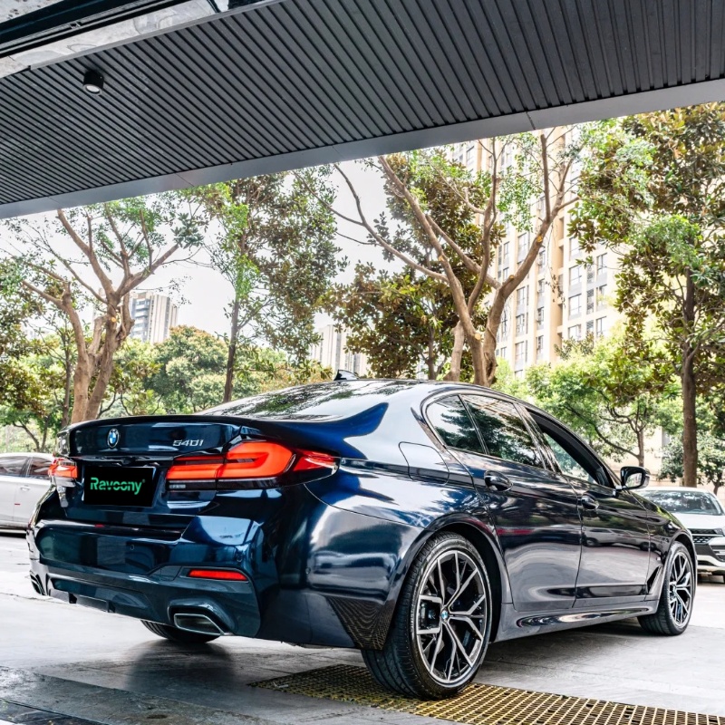 Ravoony Basic Gloss Diamond Black Fantasy Blue Car Vinyl Wrap