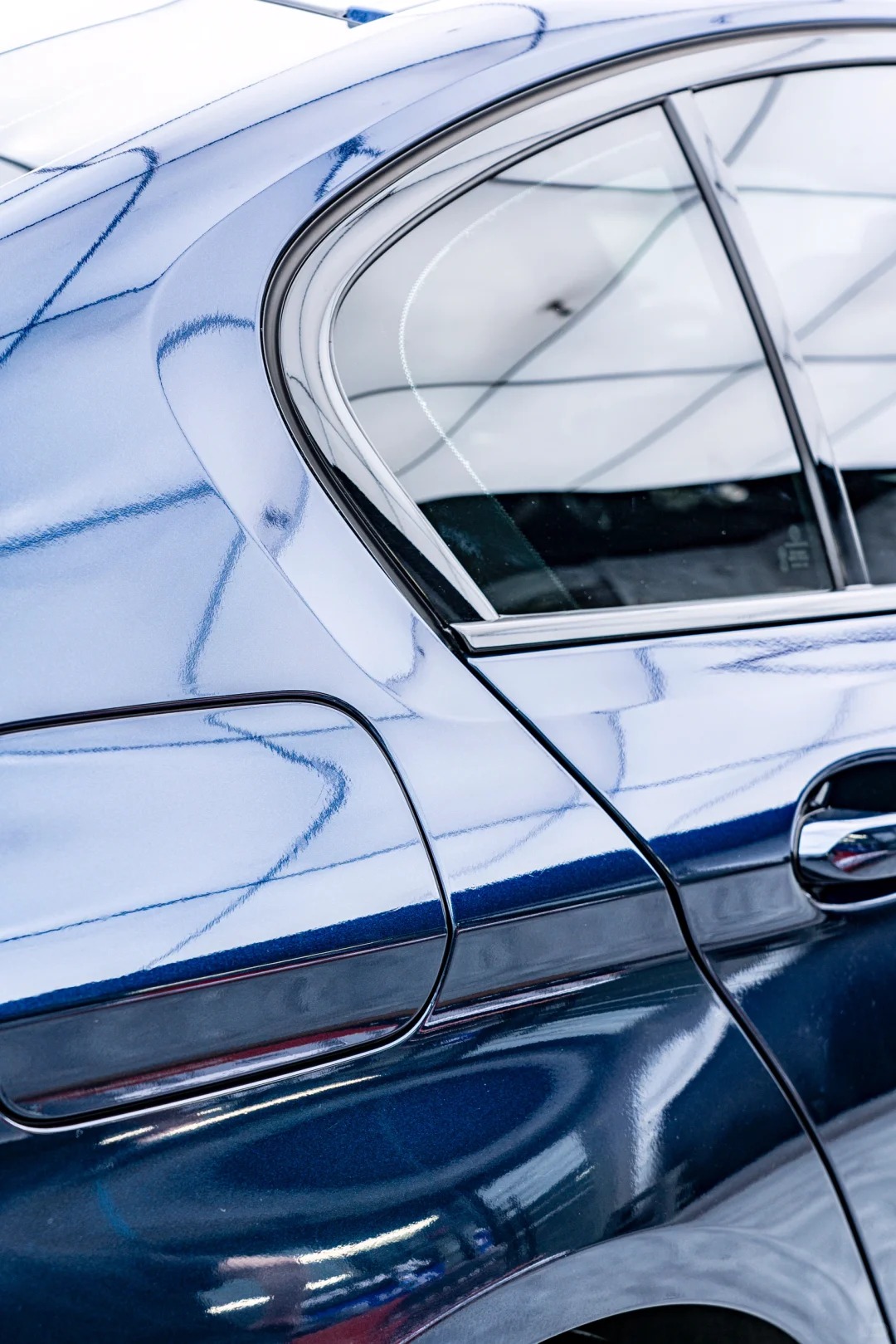 Ravoony Basic Gloss Diamond Black Fantasy Blue Car Vinyl Wrap