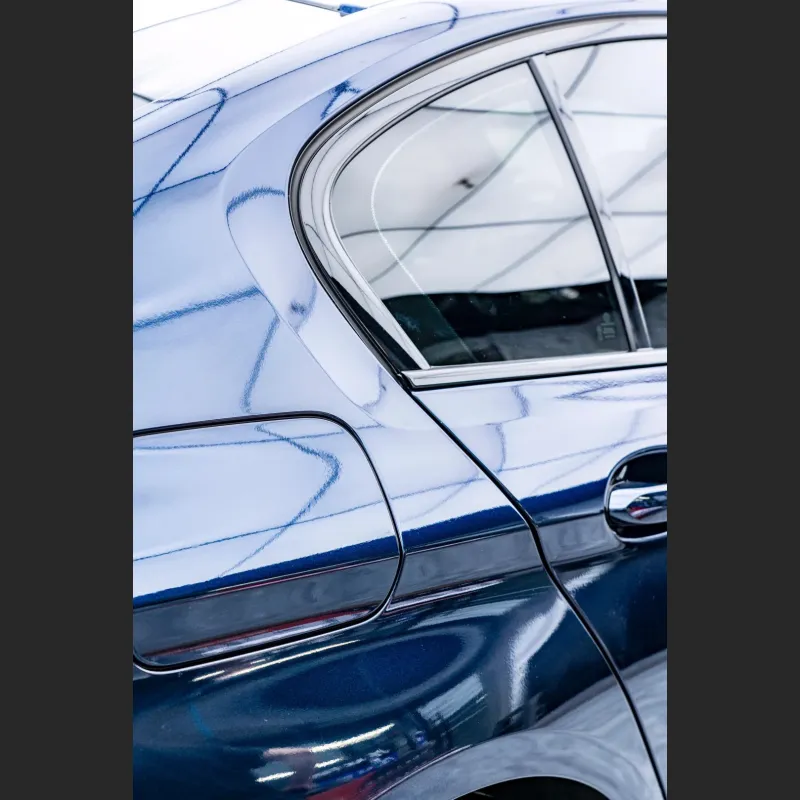 Ravoony Basic Gloss Diamond Black Fantasy Blue Car Vinyl Wrap