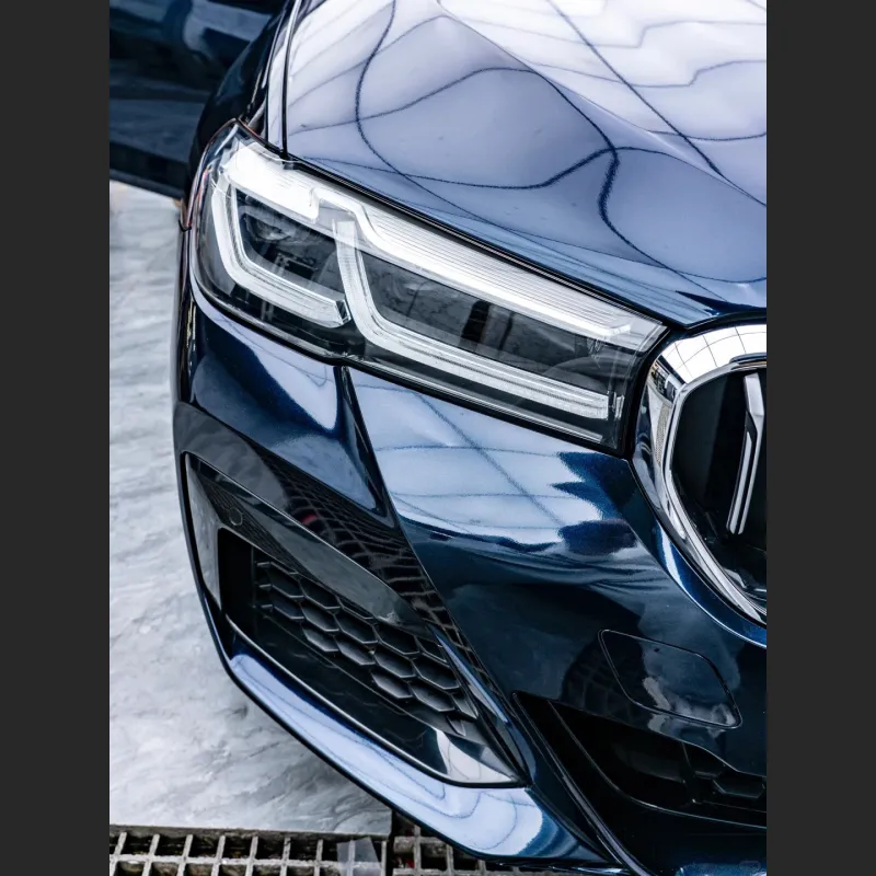 Ravoony Basic Gloss Diamond Black Fantasy Blue Car Vinyl Wrap