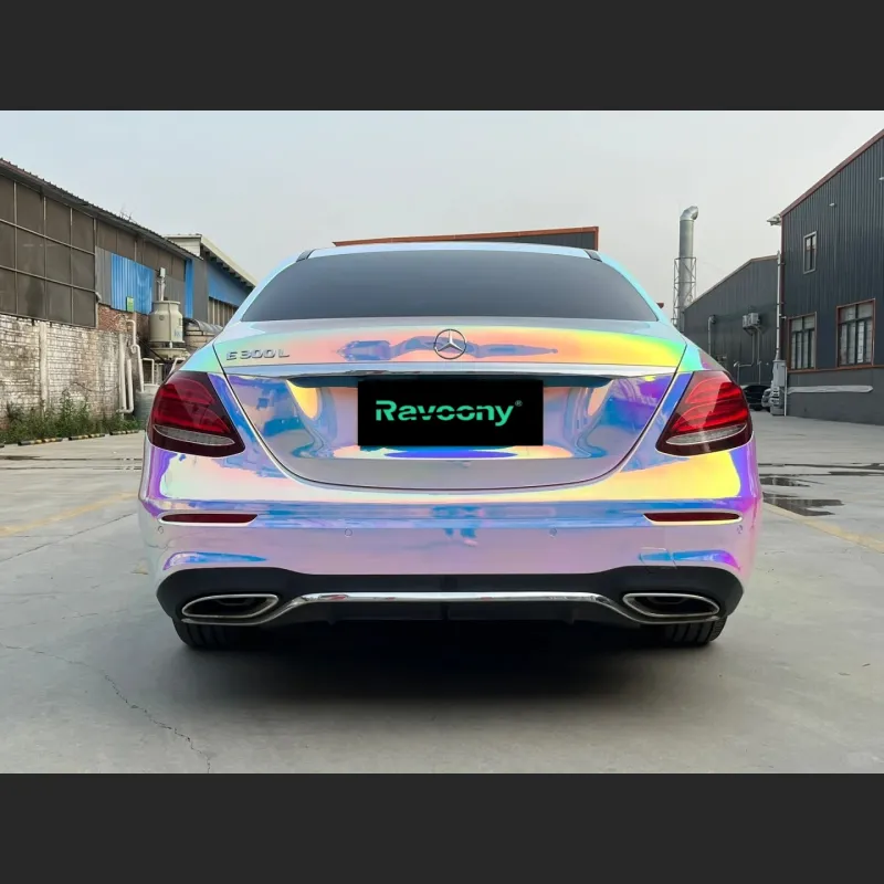 Ravoony Plus Super Gloss Holographic Rainbow Neo Chrome Car Vinyl Wrap
