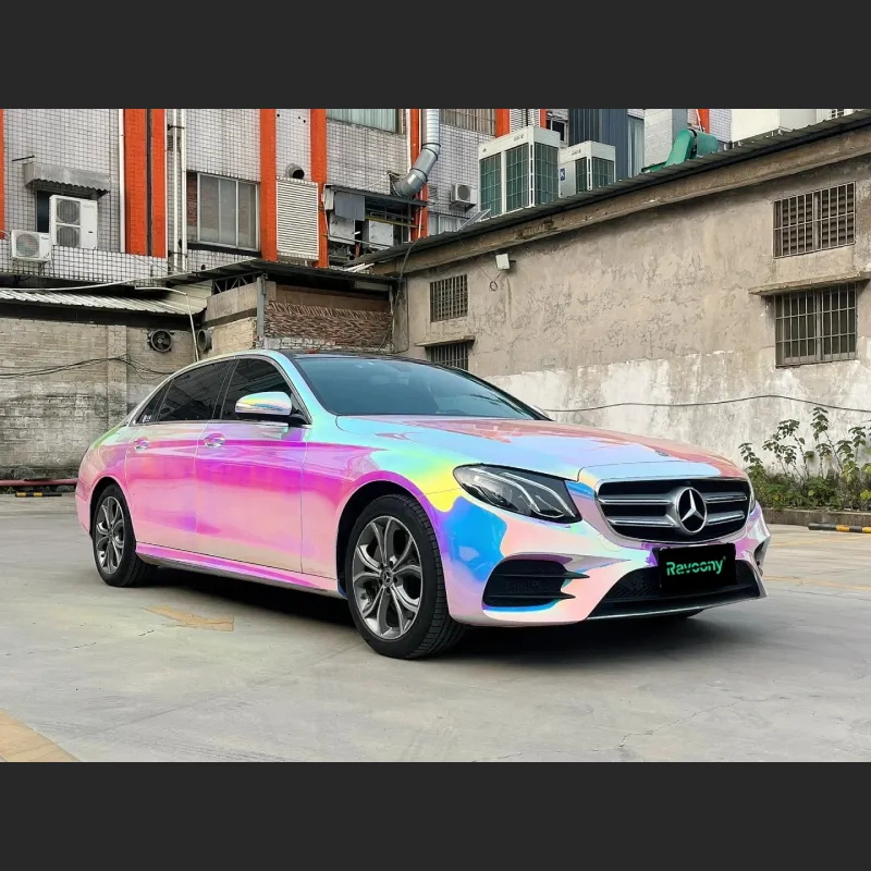 Ravoony Plus Super Gloss Holographic Rainbow Neo Chrome Car Vinyl Wrap
