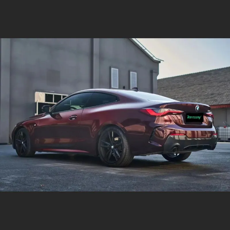 Ravoony Plus Gloss Black Rose Vinyl Wrap