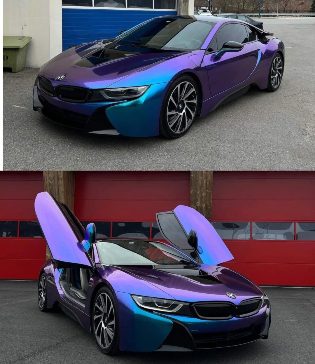 Ravoony Plus Gloss Diamond Blue Purple Vinyl Wrap