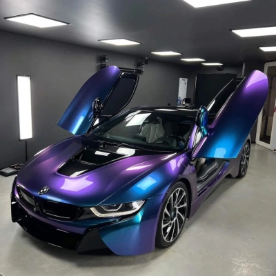 Ravoony Plus Gloss Diamond Blue Purple Vinyl Wrap 02