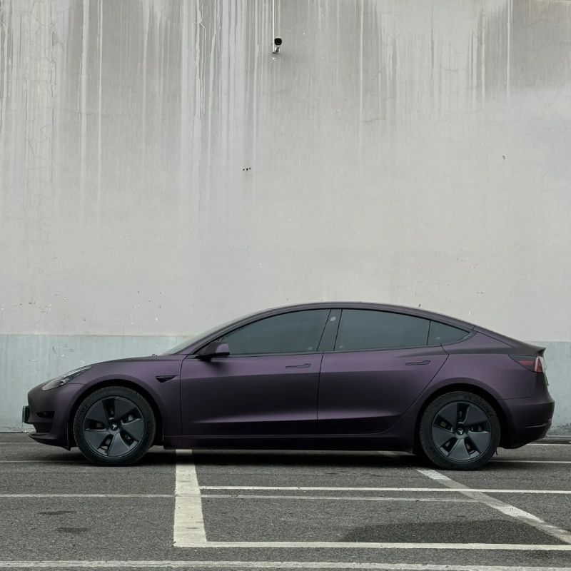   Ravoony Plus Ultra Matte Black Purple Car Vinyl Wrap