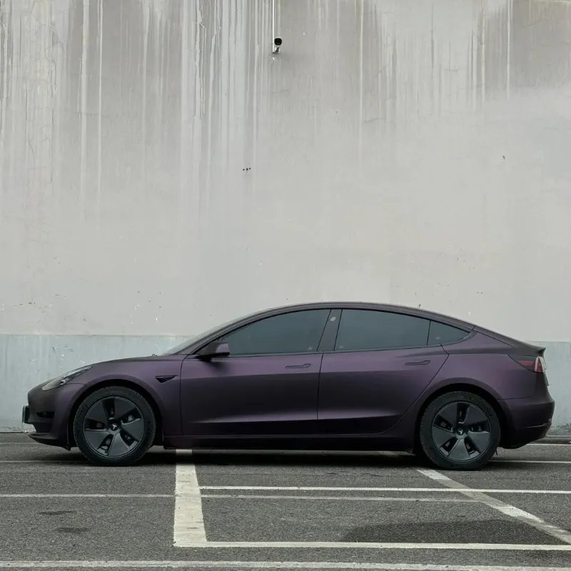   Ravoony Plus Ultra Matte Black Purple Car Vinyl Wrap