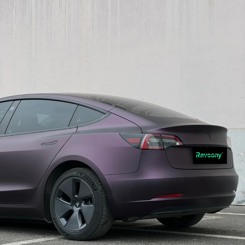   Ravoony Plus Ultra Matte Black Purple Car Vinyl Wrap