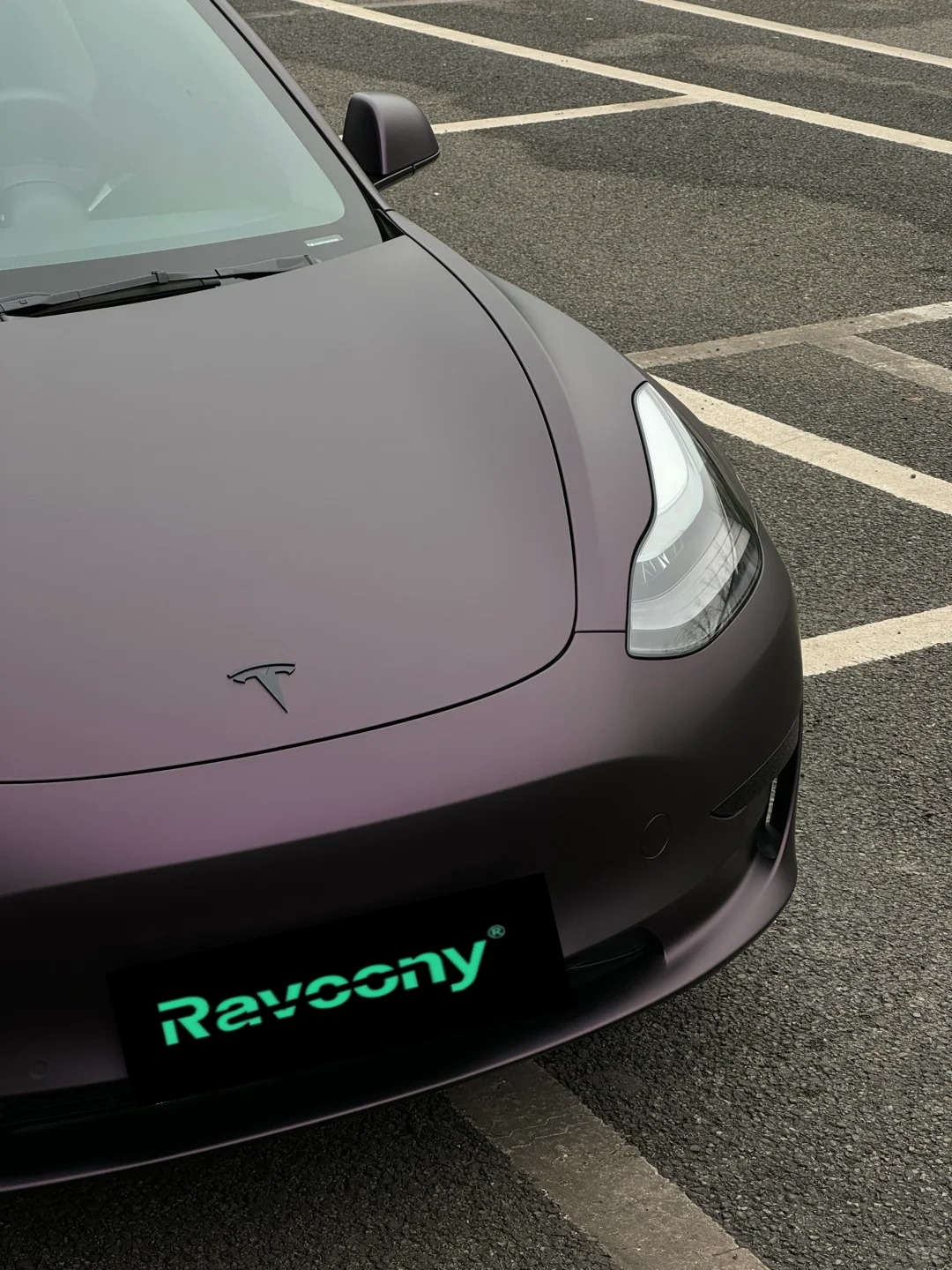   Ravoony Plus Ultra Matte Black Purple Car Vinyl Wrap
