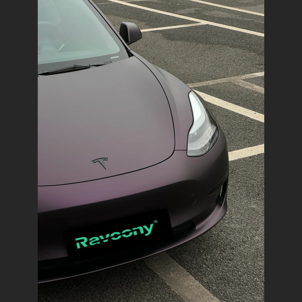   Ravoony Plus Ultra Matte Black Purple Car Vinyl Wrap