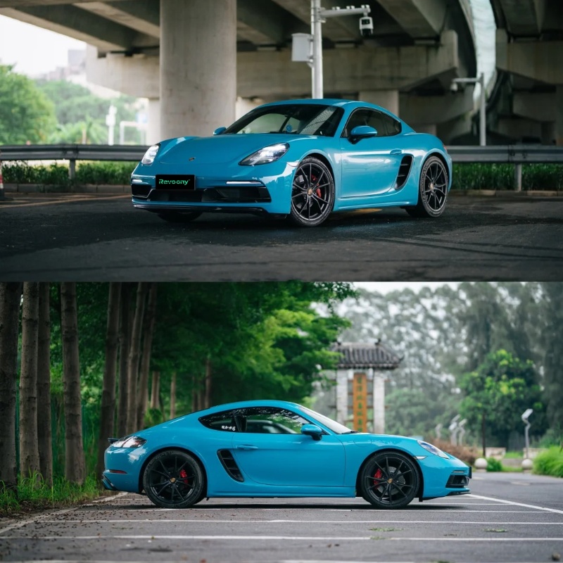 Ravoony Plus PET Glossy Miami Blue Vinyl Wrap