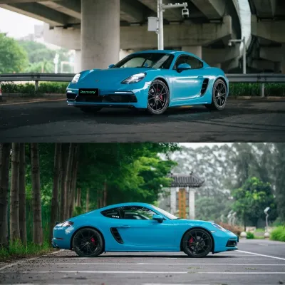 Ravoony Plus Glossy Miami Blue Vinyl Wrap 02