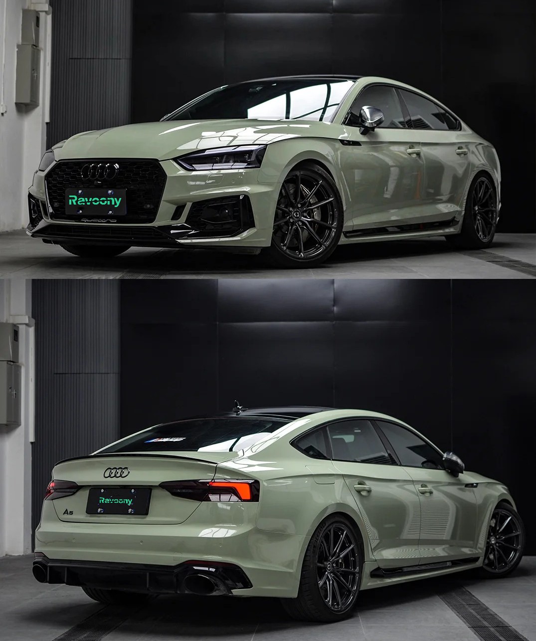 Ravoony Plus Gloss Khaki Green Car Vinyl Wrap