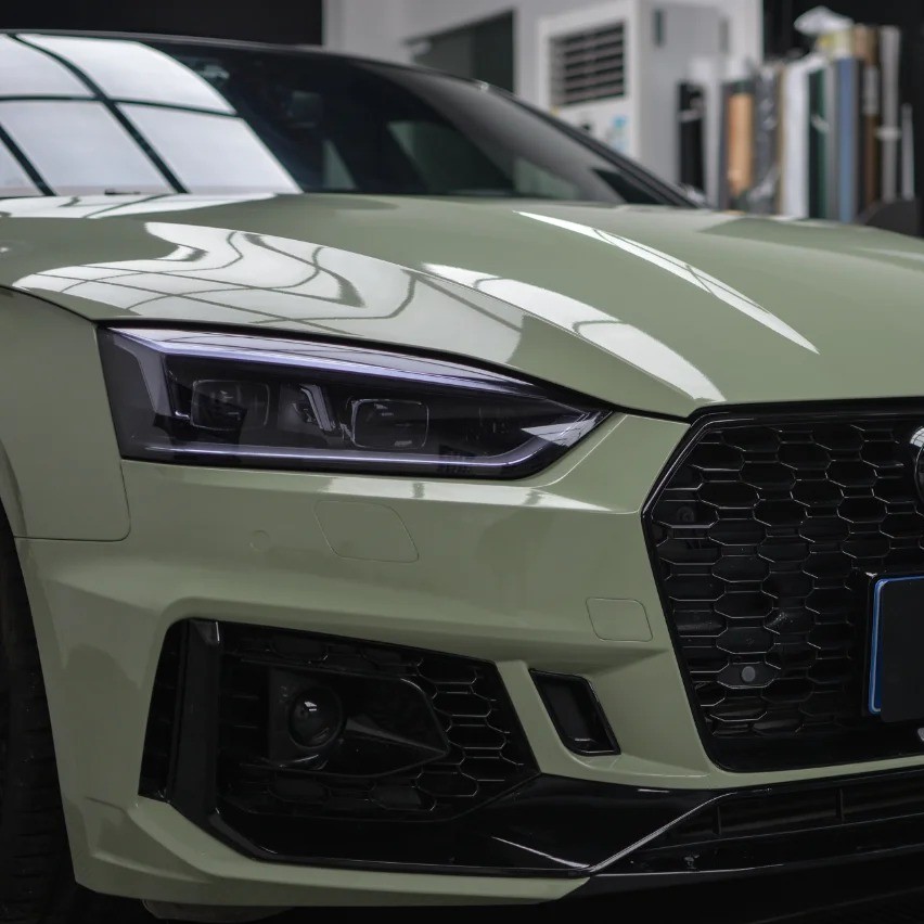 Ravoony Plus Gloss Khaki Green Car Vinyl Wrap