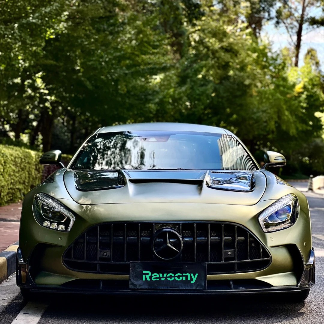 Ravoony Plus PET Matte Lightning Green Car Vinyl Wrap