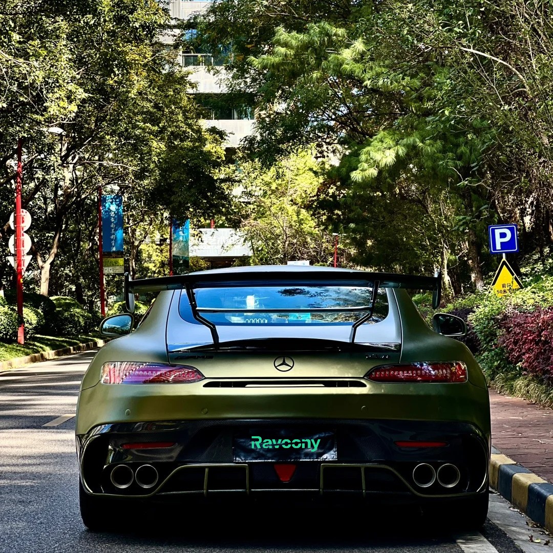 Ravoony Plus PET Matte Lightning Green Car Vinyl Wrap