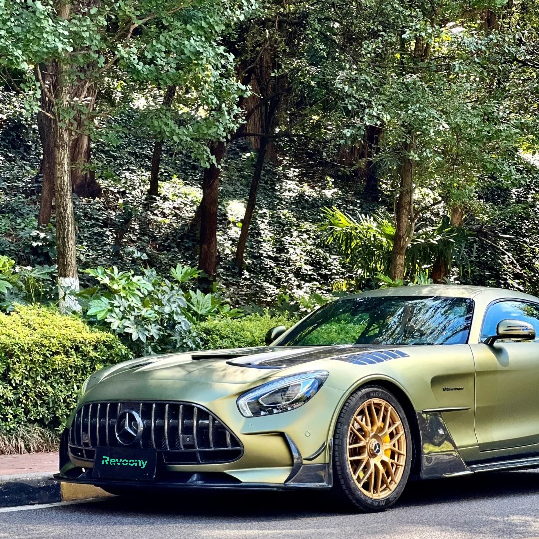 Ravoony Plus PET Matte Lightning Green Car Vinyl Wrap