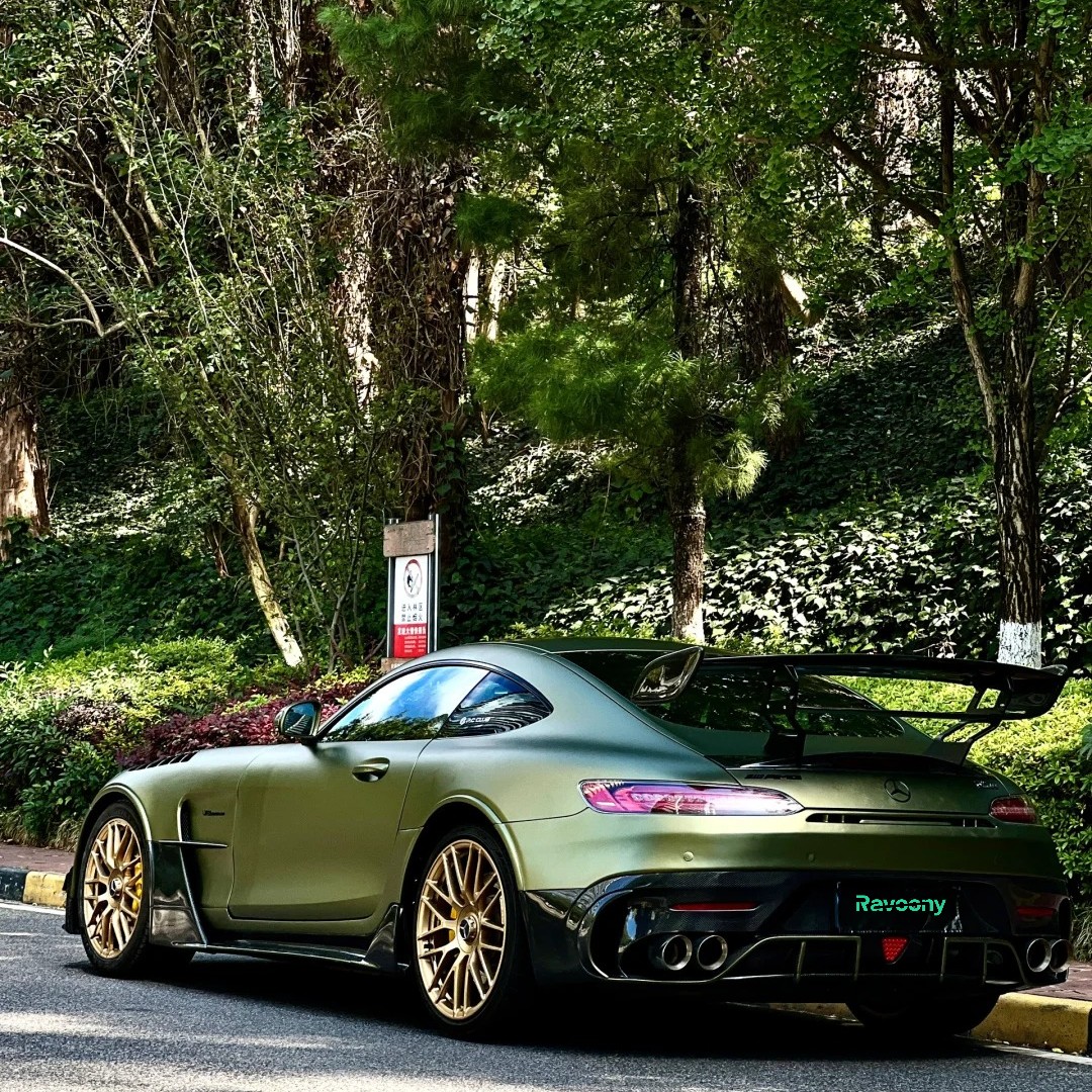 Ravoony Plus PET Matte Lightning Green Car Vinyl Wrap