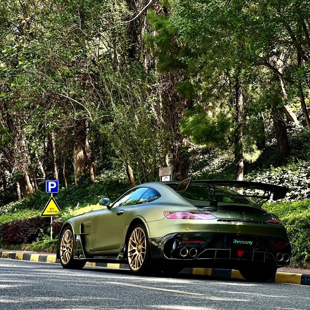 Ravoony Plus PET Matte Lightning Green Car Vinyl Wrap