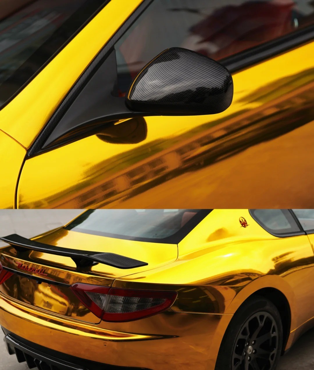 Ravoony Plus Yellow Gold Chrome Vinyl Car Wrap