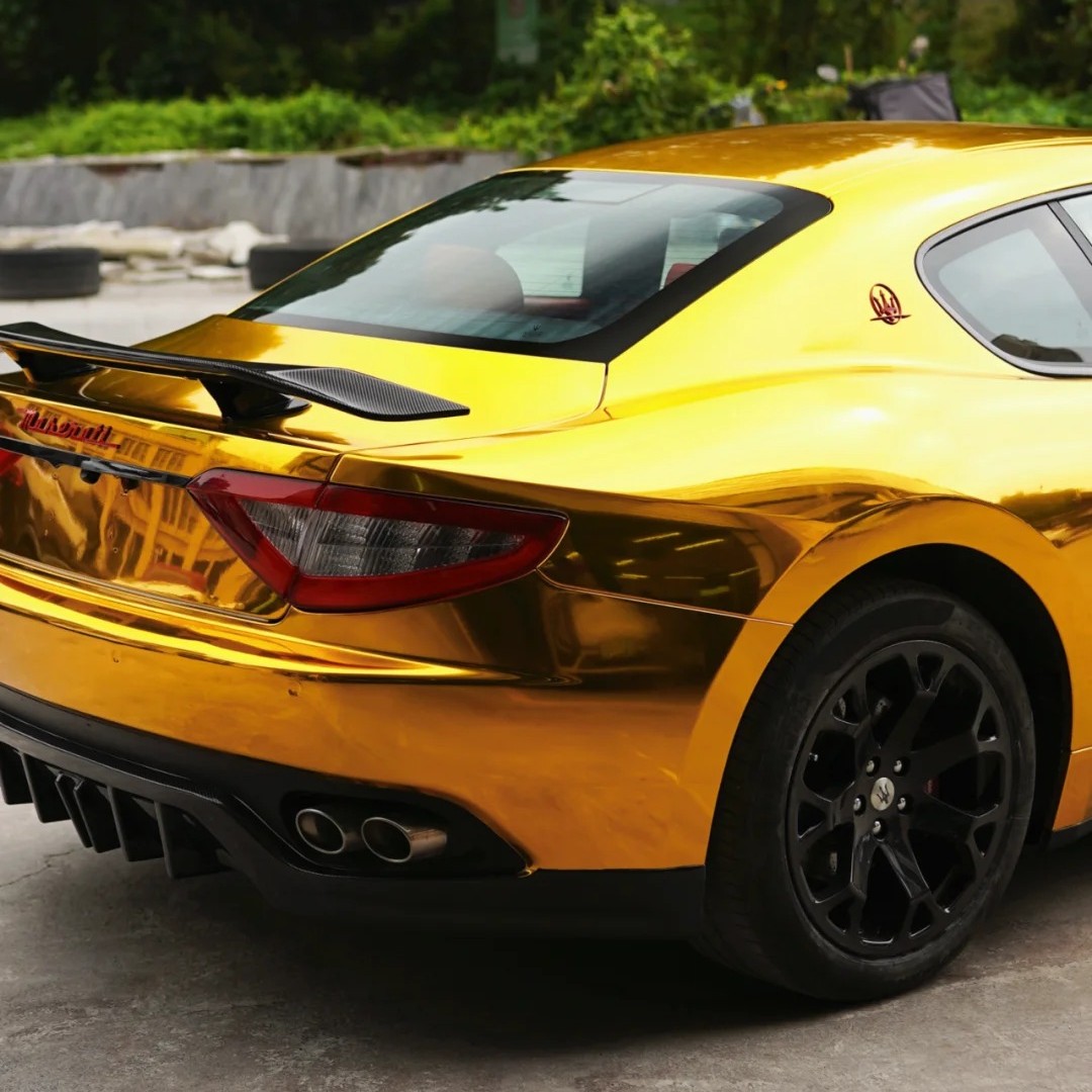 Ravoony Plus Yellow Gold Chrome Vinyl Car Wrap