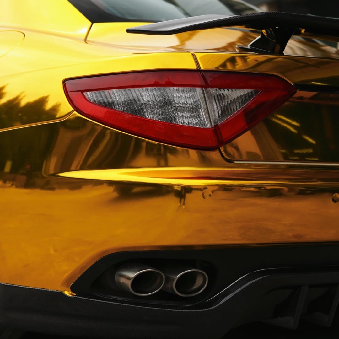 Ravoony Plus Yellow Gold Chrome Vinyl Car Wrap