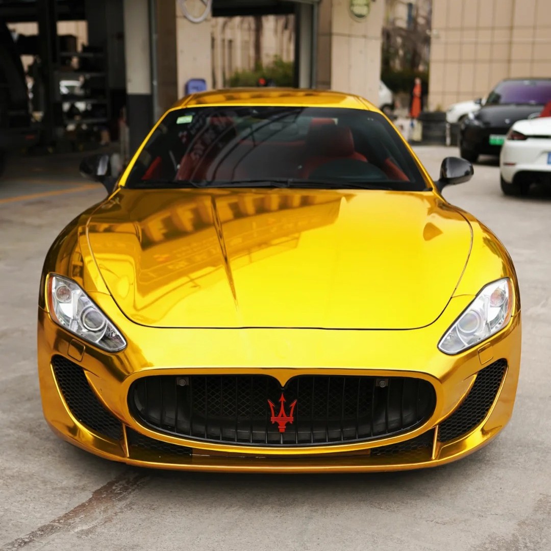 Ravoony Plus Yellow Gold Chrome Vinyl Car Wrap