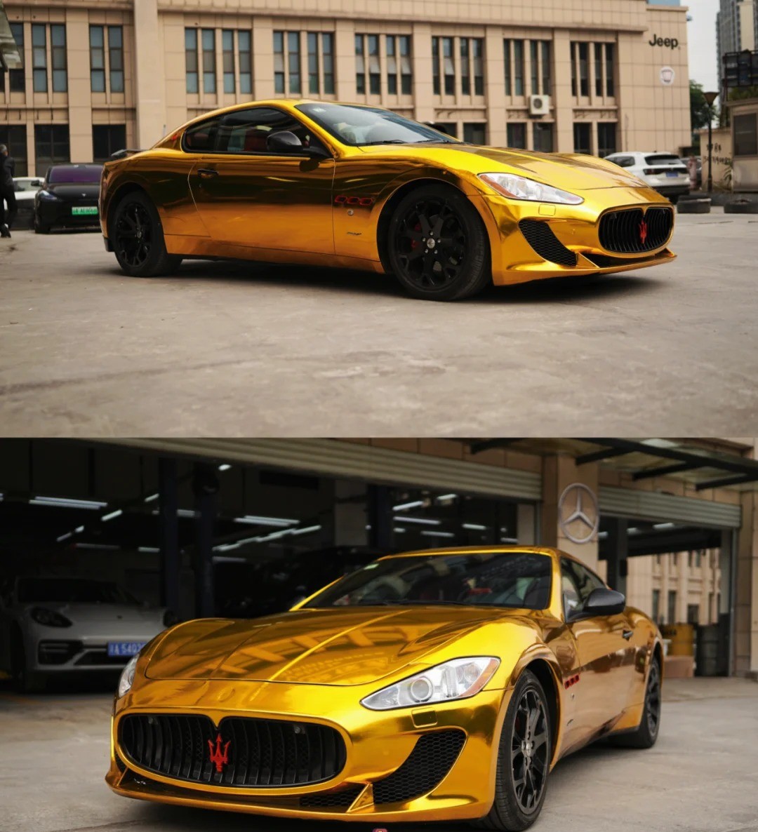 Ravoony Plus Yellow Gold Chrome Vinyl Car Wrap