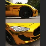 Ravoony Plus Yellow Gold Chrome Vinyl Car Wrap