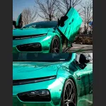 Ravoony Plus Glossy Chrome Mint Green Car Vinyl Wrap