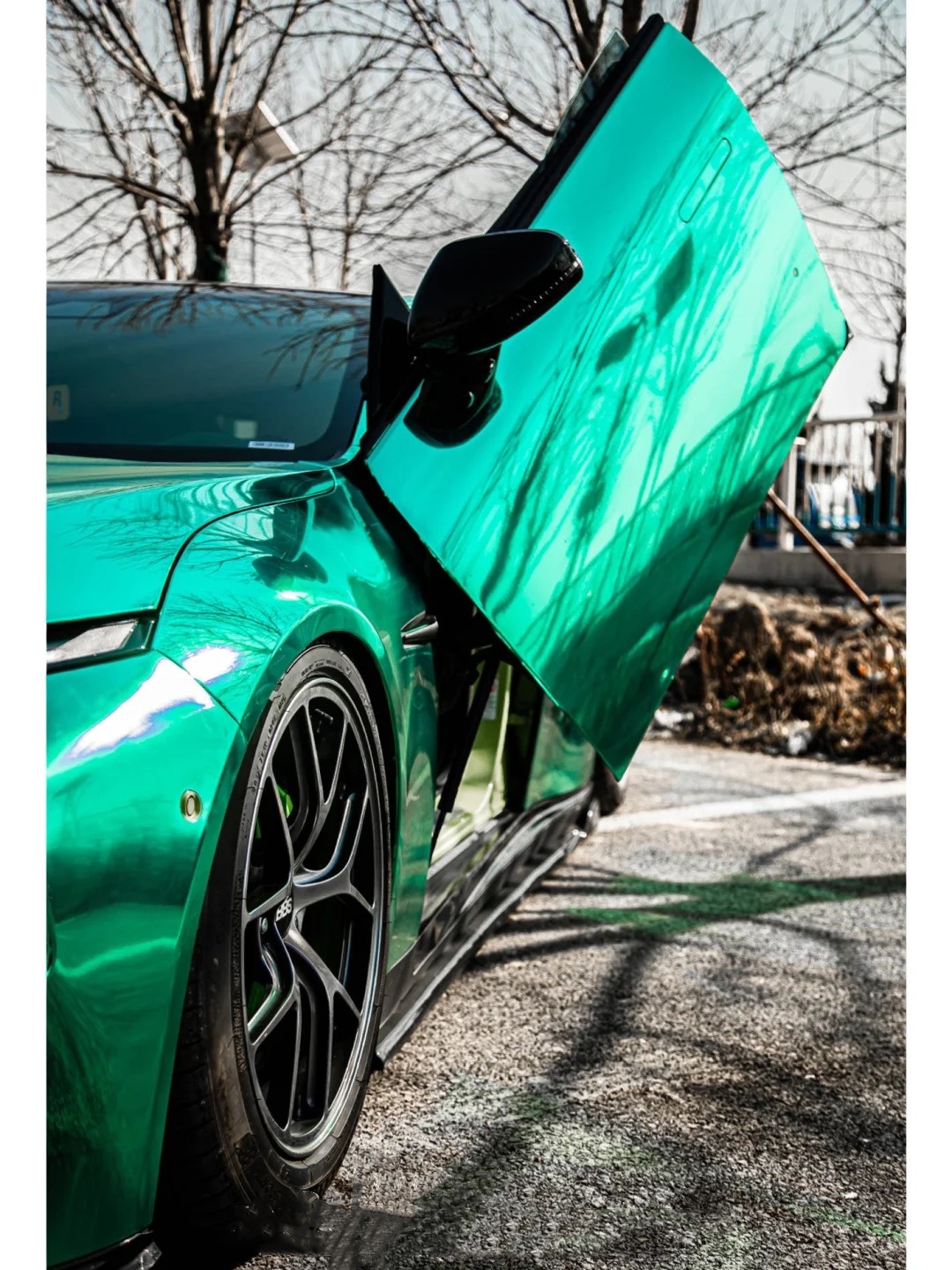 Ravoony Plus Glossy Chrome Mint Green Car Vinyl Wrap