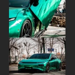 Ravoony Plus Glossy Chrome Mint Green Car Vinyl Wrap
