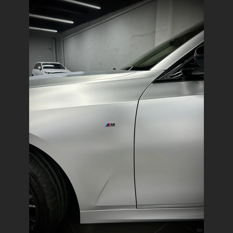 Ravoony Plus Matte Metallic Silver Car Vinyl Wrap