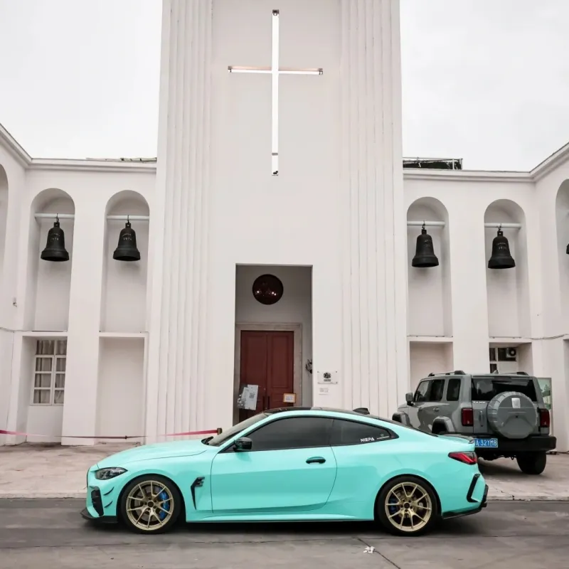 Ravoony Plus Glossy Tiffany Blue Car Vinyl Wrap