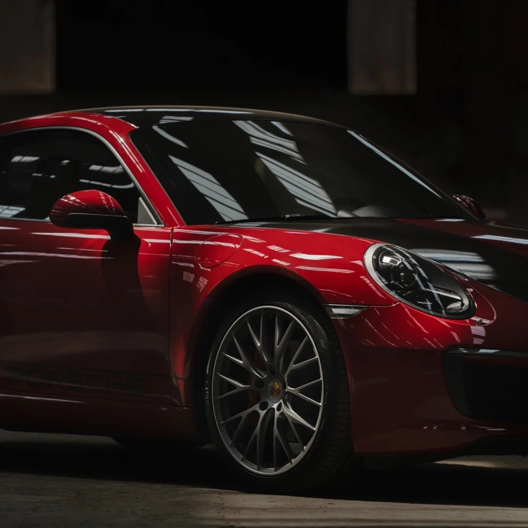 Ravoony Plus Porsche Gloss Carmine Red Vinyl Car Wrap