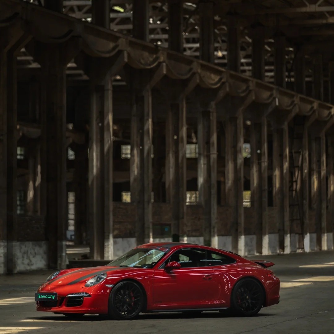 Ravoony Plus Porsche Gloss Carmine Red Vinyl Car Wrap