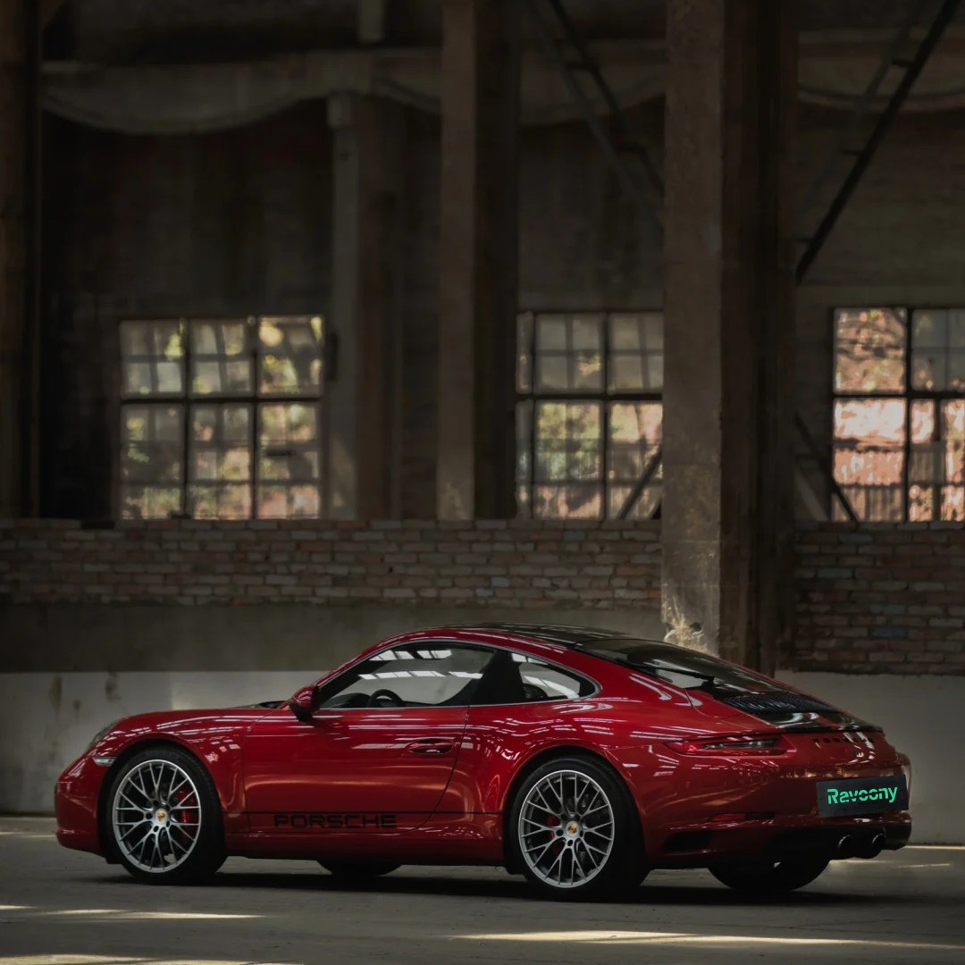 Ravoony Plus Porsche Gloss Carmine Red Vinyl Car Wrap