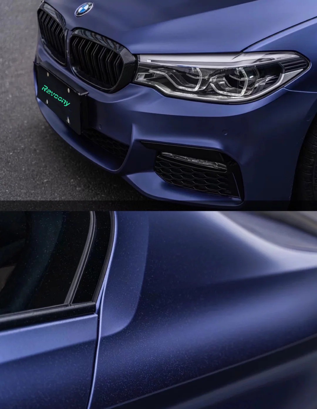 Ravoony Plus Pure Metallic Midnight Blue Vinyl Wrap