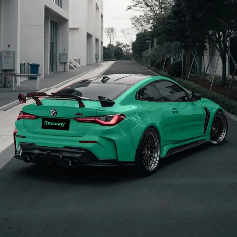 Ravoony Plus Glossy Porsche Light Green Car Wrap