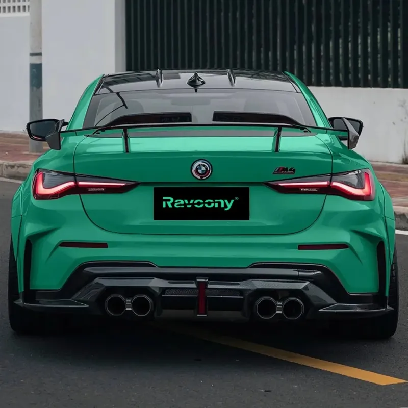 Ravoony Plus Glossy Porsche Light Green Car Wrap
